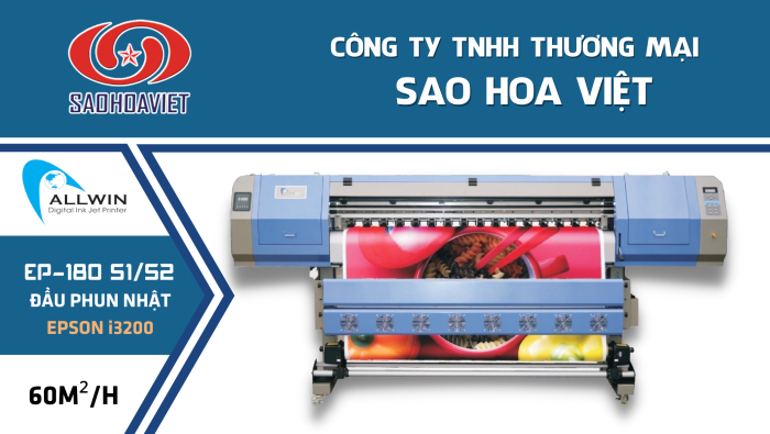 Máy in ALLWIN E180 – Đầu phun Nhật Bản I3200