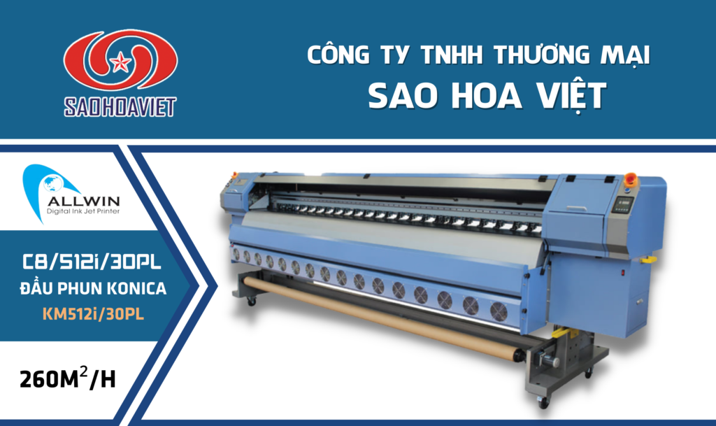 Máy in ALLWIN C8/512i/30PL - Đầu phun Nhật Bản KONICA